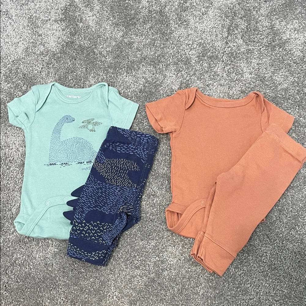 2 Newborn Baby Boy Matching Sets